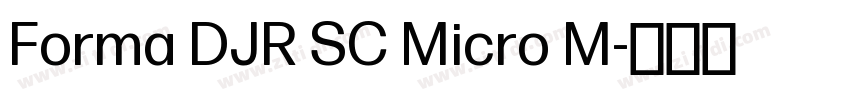 Forma DJR SC Micro M字体转换